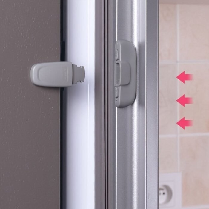 1Pc Youngsters Safety Refrigerator Lock, Plastic, Grey - Secure & Easy-To-Install Fridge Latch For Youngsters Proofing, Cabinet Door Lock With Red Arrows For Correct Installation, Infantproofing Home | Secure Door Latch | Easyinstall Lock, Fridge Lock - Image 12