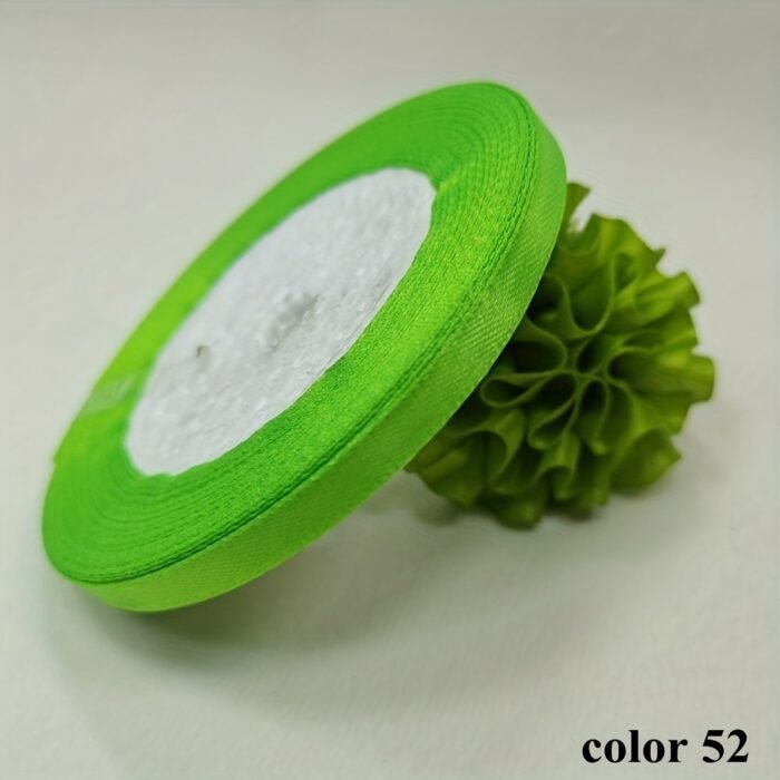 1 Roll 25 Yards 6Mm Wide Satin Ribbon Ribbon Wedding Festival Decoration With Flowers Gift Wrapping With Bow Diy Making - Image 23