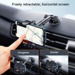 1Pc Sucker Car Phone Holder Mobile Smartphone Cellphone Bracket Tablet Vehicles Mount Stand Gps For Iphone 14/Xiaomi/Samsung Car Phone Mount Holder With Extendable Arm One-Button Release For Easy Installation - Image 4