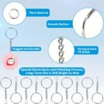 100Pcs/Set Keychain Production Supplies Kit With 50 Chain Keychains And 50 Jump Rings, Keychain Set Keychain Accessories Loose For Keychain Production Diy Crafts Small Business Supplies - Image 4