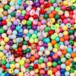 0.4Cm 0.157In Mixed Colors Acrylic Candy Round Beads For Necklace And Bracelet Making, Crafting Supplies, Vibrant Rainbow Colors, Ideal For Diy Jewelry Making - Image 7