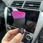 Compact Size Dual-Color Soft Bristle Car Interior Detailing Brush - Ergonomic Handle, Air Vent Dust Removal, Comfort Grip For Easy Cleaning And Maintenance - Image 4