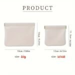 1Pc Rose Of No For Man'S Land Coin Wallet ? Portable Mini Lipstick & Usb Cable Organizer Bag For Women, Men, And Students, Beige With Golden Zipper, Compact Design For Travel, Daily Use, And Small Essentials, Techfriendly Pouch | Chic Storage Bag | Beige Wallet - Image 4