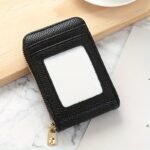 Men'S Pu Leather Casual Card Holder, Zipper Coin Purse - Image 3