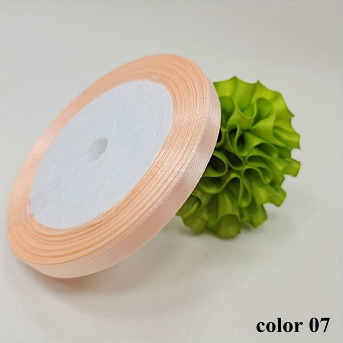 1 Roll 25 Yards 6Mm Wide Satin Ribbon Ribbon Wedding Festival Decoration With Flowers Gift Wrapping With Bow Diy Making - Image 8