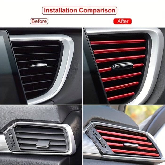 10Pcs 20Cm Car Air Conditioner Air Outlet Decoration U-Shaped Decorative Strip Car Shape Door Corner Protector - Image 8