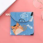 1Pc Stylish Multi-Purpose Travel Organizer Bag - Perfect For Toiletries, Sanitary Pads, And Cosmetics! Large Capacity Portable Storage With Unique Animal & Plant Designs (Blue Fox, White Goose, Green Leaves, Pink Flowers) - Image 3