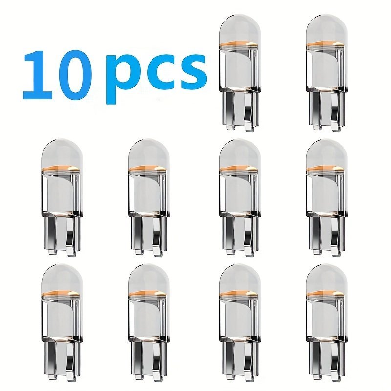 product-Fancyalgo-VirtualModelMatting-9617b00d5199b6aed3e480bb1328686f.jpg 10Pcs New 2023 W5W T10 Led Car Interior Bulb 12V Acrylic 6000K 7 Color Wedge Dome Indicator Reading Light Bulbs - Multipurpose - Image 1