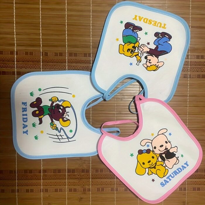 One-Week Non-Repeating, Drawstring High Quality, Washable, Reusable Newborn Burp Cloth - Image 8