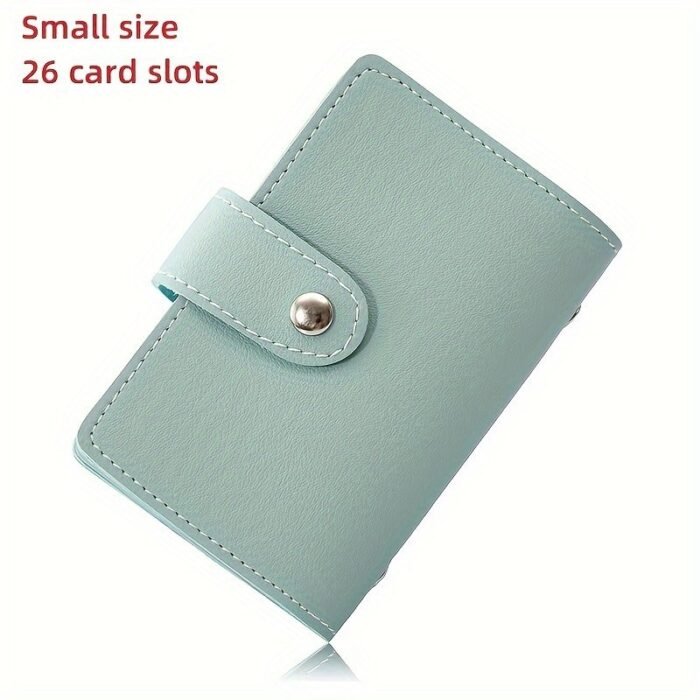 26 Card Slots Pu Leather Credit Card Storage Bag Unisex Simple Texture Multi-Card Slot Card Bag Coin Purse - Image 33