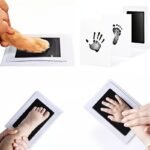 1 Set, Diy Hand And Footprint Kit, Ink Pads Photo Frame Handprint, Toddlers Souvenir Accessories, Safe Clean Baby Shower Gift (Red) - Image 4