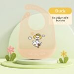 1Pc Silicone Baby Bib - Lightweight, Snap Closure, Cute Designs For Boys & Girls, Perfect For Feeding Time, Durable & Easy To Clean, Feeding Accessorie - Image 12