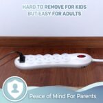 10 Pack Baby Proofing Outlet Covers With Secure Hidden Handle - Childproof Square Socket Protectors, Durable Plastic Non-Toxic For Electrical Outlets, Toddler Safety Plug Covers For Home Protection, Discreet Design - Image 9
