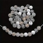 100Pcs 8Mm Frosted Acrylic Beads In Golden & Silvery - Transparent Round Loose Beads For Diy Bracelets, Phone Charms & Keychain Crafting Accessories, Beads For Bracelets, Golden & Silvery - Image 8