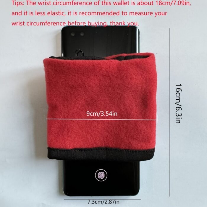 1Pc Men'S Small Sports Wristband Purse, Key Bag Sweat-Absorbent Wristband, Multi-Functional Wrist Bag Christmas Gift - Image 2