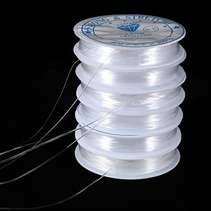0.4/0.5/0.6/0.7/0.8/1Mm Transparent Elastic Rope Round Crystal Line Rubber Cord For Jewelry Making Supplies Diy Beading Bracelet -Beading Cords & Threads - Image 1