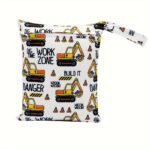 1Pc Asenappy Large Wet Bag - Durable Polyester Diaper, Swimwear, Laundry Pouch With Zipper - Ideal For Travel, Makeup, Toiletries Storage - Colorful Cartoon Designs For Women, Travel Organizer|Playful Design|Zippered Pouch - Image 5