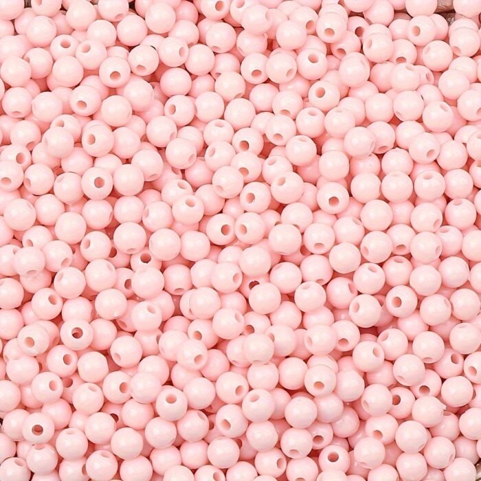 0.4Cm 0.157In Mixed Colors Acrylic Candy Round Beads For Necklace And Bracelet Making, Crafting Supplies, Vibrant Rainbow Colors, Ideal For Diy Jewelry Making - Image 4