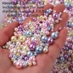 150Pcs Mix Size 3-8Mm Beads, With Hole Colorful Round Acrylic Diy For Jewelry Making Craft -Jewelry Patterns - Image 6