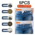 5Pcs Jeans Waist Size Change Artifact Waist Expansion Button Waist Adjustment Extension Button Pants Small To Large Invisible Without Tools