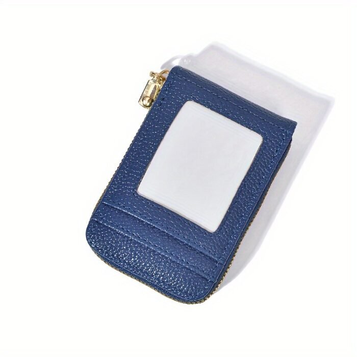 Men'S Pu Leather Casual Card Holder, Zipper Coin Purse - Image 9