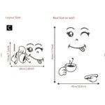 1Pc Playful Fashion Glasses Joyful Face Refrigerator Wall Sticker - Cartoon-Inspired, Easy-To-Apply & Disposable Decor For Kitchen - Image 4