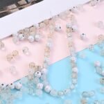 100Pcs 8Mm Frosted Acrylic Beads In Golden & Silvery - Transparent Round Loose Beads For Diy Bracelets, Phone Charms & Keychain Crafting Accessories, Beads For Bracelets, Golden & Silvery - Image 10
