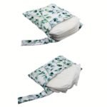 Asenappy 2Pcs Leaf Print Cloth Diaper Bags - Soft Polyester, Mixed Colors, Perfect For & Nappies, Asenappy - Image 6