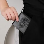 1Pc New Men'S Lion Embossed Pattern Wallet, Pu Leather Trifold Money Clip, Multi-Card Slot Zipper Wallet, Men'S Purse Gift - Image 4