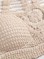 Bohemian Ethnic Women'S Swimsuit Top - Lace-Up Halterneck With Chest Cut-Outs, Geometric Embroidery & Adjustable Suspender Straps, Non-Removable Padded Cups, Hand Wash Only, Beachwear Fashion, Laceup Detailing, Intricate Embroidery, Stylish Swimwear, Summer Travelers - Image 6