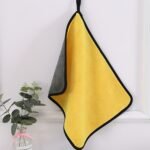 1Pc/2Pcs Car Towel Thickened Absorbent Coral Fleece Dual-Color Double-Sided Car Wash Towel For Home And Vehicle Cleaning Tool - Image 6