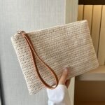 Straw Woven Clutch Bag, Trendy Braided Waist Purse, Women'S Zipper Handbags For Phone Coin Key - Image 10