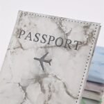 Marble Passport Holder Trendy Marble Pattern 1Pc Travel Passport Holder | Perfect For Documents And Credit Cards - Image 5