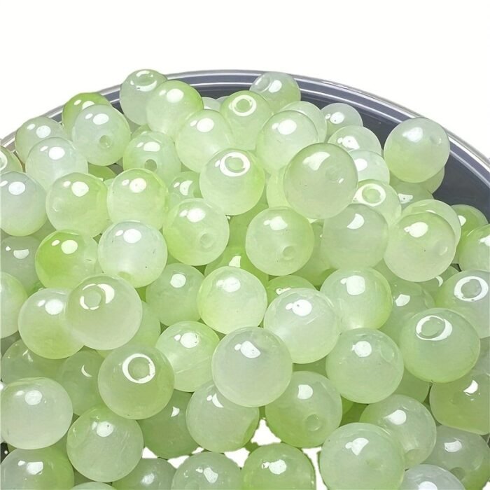 100/200/500Pcs 8Mm Glass Imitation Jade Bead Gradient Double Color Round Bead Handmade Diy Bracelet Necklace Jewelry Making Loose Bead Material - Image 10