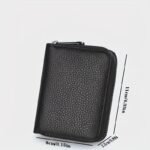 1Pc Men'S Anti-Theft Accordion Card Holder, Multi-Functional Zipper Small Wallet, Suitable For Office Workers - Image 2