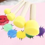 4Pcs/Set Graffiti Paint Brush Sponge Paint Brush With Original Wooden Handle Art Supplies For Students - Image 2