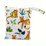 1Pc Asenappy Large Wet Bag - Durable Polyester Diaper, Swimwear, Laundry Pouch With Zipper - Ideal For Travel, Makeup, Toiletries Storage - Colorful Cartoon Designs For Women, Travel Organizer|Playful Design|Zippered Pouch - Image 4