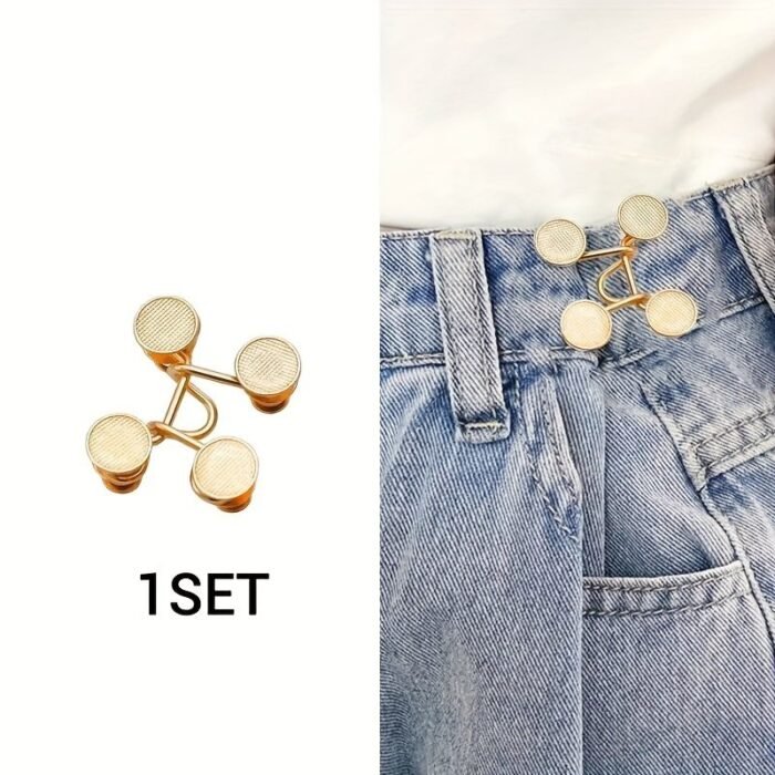 1 Set Of Punch-Free Creative Waist Buckles, Detachable, Adjustable And Easy To Install, Jeans Waist Adjustment Buckle - Image 5