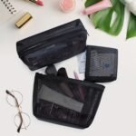 1Pc/3Pcs Mesh Cosmetic Bag, Portable Travel Storage Bag, Casual Zipper Travel Accessories - Image 10