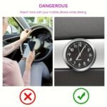 1Pc Glow Decorative Clock Car Clock Mini Quartz Analog Car Dashboard Time Stick-On Clock Watch For Car Decoration Exclusive For High-End Cars - Image 23