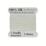 100% Thread, 1 Card Pack With Needle, 2 Meters/Per Card, Available In 20 Colors And 4 Sizes - Image 43