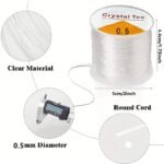 109 Yards Transparent Elastic Beading Cord, 0.5Mm Round Crystal Rubber Thread For Diy Jewelry Making - Ideal For Bracelets & Crafts, Beads For Bracelets - Image 4