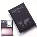 1Pc Pu Leather Passport Bag Protective Cover Travel Document Bag, Simple Couple Case, Glossy Leather Passport Case - Image 12