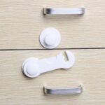 10Pcs Youngsters Safety Locks - Durable Abs Plastic, Phthalate-Free, White - Easy Install For Cabinets, Drawers & Fridges - Hand Pinch Protection, 8.99Cmx1.18 - Image 9