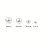 100Pcs Elegant Cream Imitation Pearl Beads, Assorted Sizes 4/5/6/8Mm With Holes - Perfect For Diy Jewelry Making, Necklace, Bracelet & Earring Crafting Supplies - Image 5