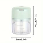 1Pc 250Ml Mini Rechargeable Garlic Chopper Meat Grinder, Durable, Sturdy, Suitable For Crushing Garlic, Chili, Onion, Ground Meat, Nuts And More! - Image 2