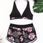 2023 European Sexy Halter Neck Women'S Split Bikini High Waist Swimwear