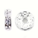 100/600Pcs Round Interval Beads 8Mm (0.31In) Silvery Plated Czech Crystal Rhinestones Used In Jewelry For Loose Bead Bracelets - Image 9