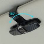 Multi-Function Car Sun Visor Fashion Glasses Holder - Durable Plastic Eyeglasses Mount With Ticket Card Clip, Secure Grip For Safe Driving, Sun Visor For Car - Image 4