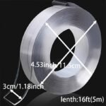 1Pc Transparent Nano Tape Washable Reusable Double-Sided Tape Adhesive Nano Traceless Sticker Removable Universal Disks Glue - Image 4